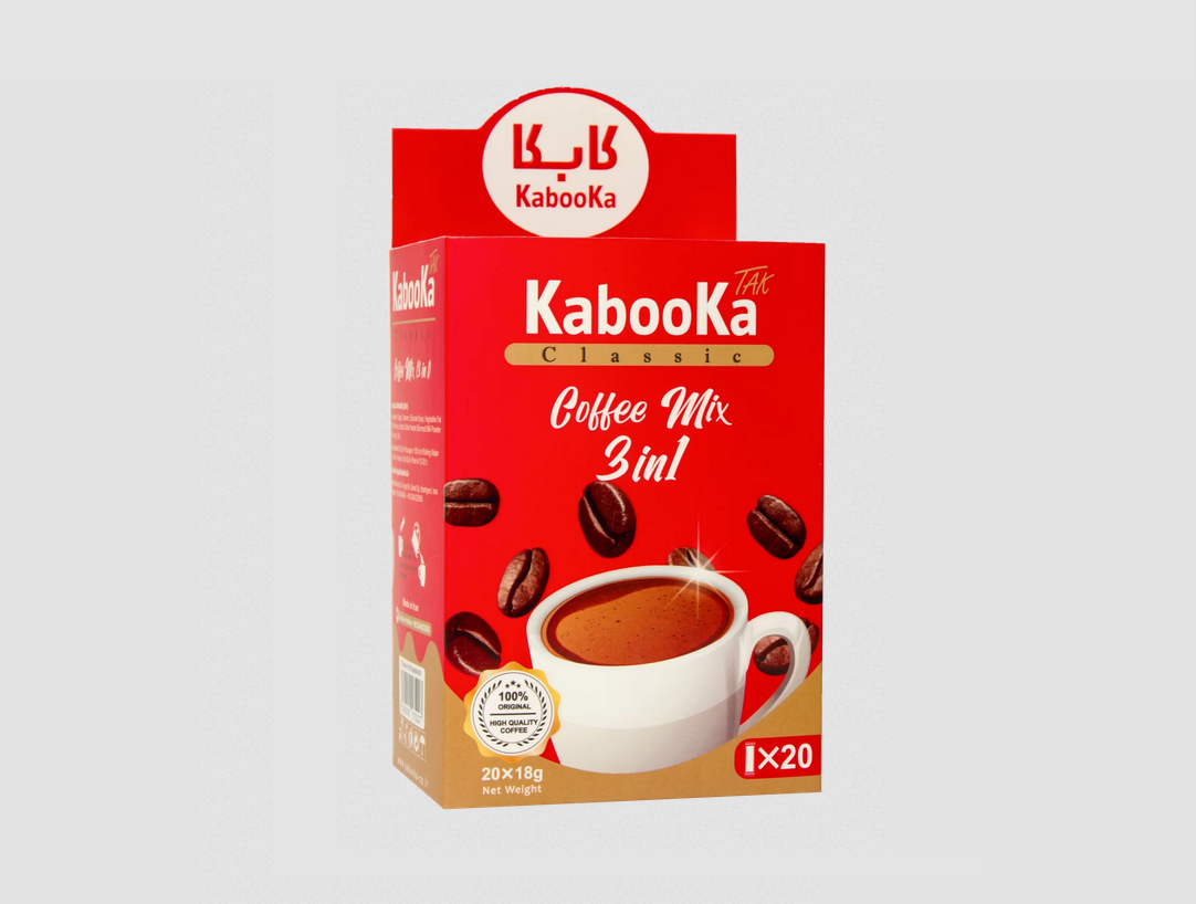 کافی میکس کلاسیک برند کابکا (kabooka) بسته 20 عددی کافی‌میکس کلاسیک 1*3 ترکیبی از پودر قهوه فوری، شکر سفید و پودر خامه‌‌ای غیرلبنی است و یکی از محبوب‌ترین انواع کافی‌میکس‌ها است. کافی میکس کلاسیک، نوشیدنی دلپذیری است که افراد زیادی در هر سنی تمایل به نوشیدن آن دارند. این پودر مخلوط قهوه برای افرادی که می‌‌خواهند روز خود را با انرژی بیشتری آغاز کنند، بهترین انتخاب است. برای ایجاد بهترین عطر و طعم نهایی از با کیفیت‌ترین نوع قهوه فوری‌ استفاده می‌شود. 