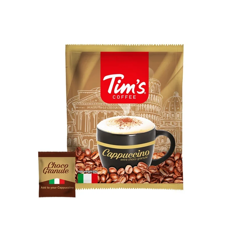 کاپوچینو تیمز Cappuccino Tim’s  ساشه ای به همراه پودر کاکائو