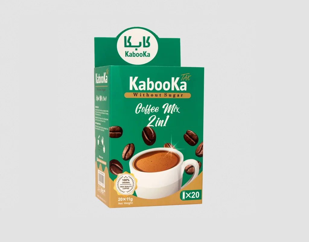 کافی میکس رژیمی برند کابکا (kabooka) بسته 20 عددی